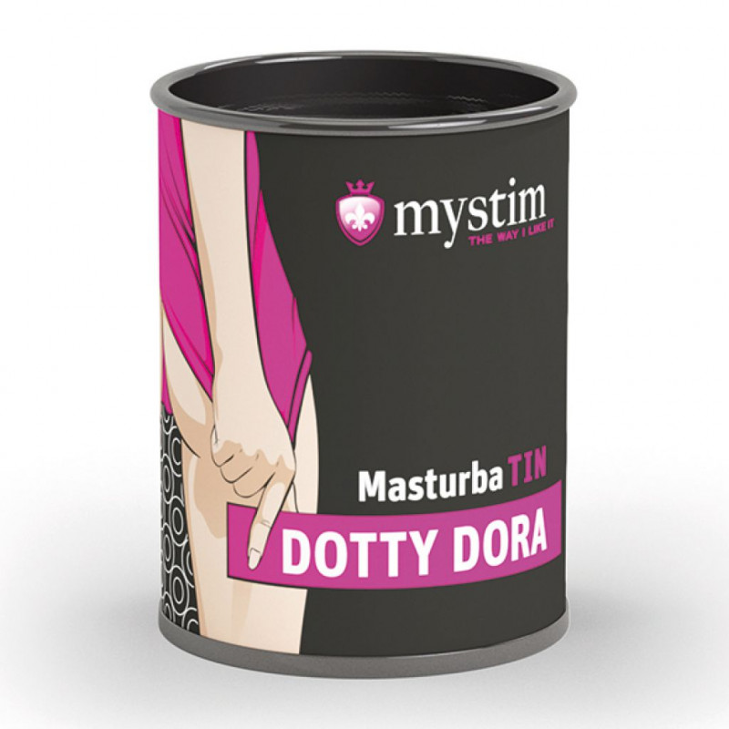 Masturbator szparka w puszce - Mystim MasturbaTIN Dotty Dora Dots
