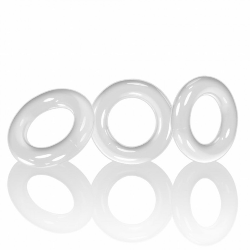 Trzypak pierścieni - Oxballs Willy Rings 3-pack Cockrings White
