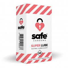 Prezerwatywy nawilżane - Safe Super Lube Condoms Extra Lubricant 10 szt