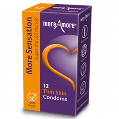Prezerwatywy cienkie - MoreAmore Condom Thin Skin 12 szt