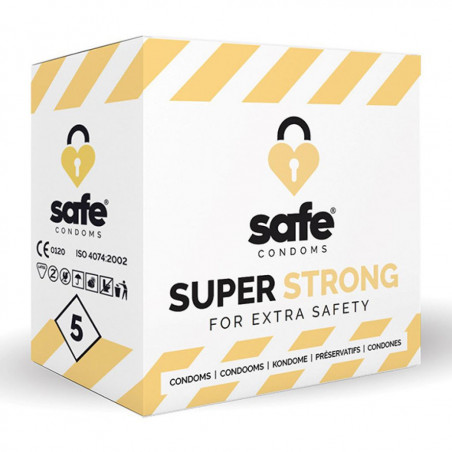 Prezerwatywy wzmocnione - Safe Super Strong For Extra Safety Condoms 5 szt