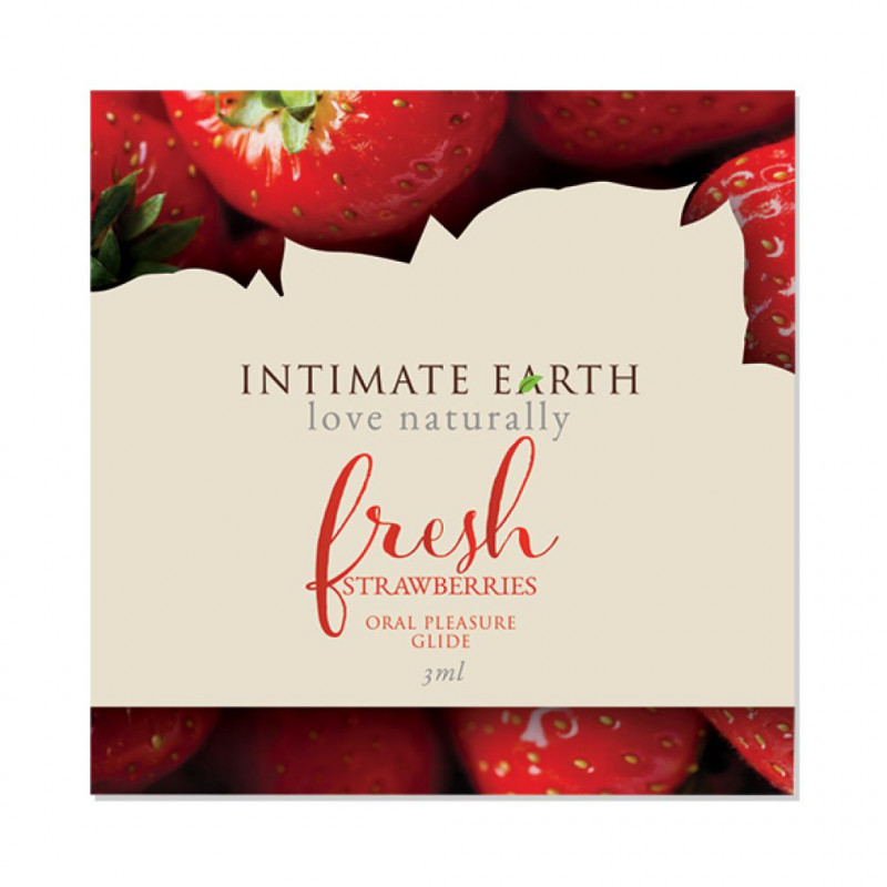 Lubrykant (saszetka) - Intimate Earth Natural Flavors Glide Fresh Strawberries Foil 3 ml