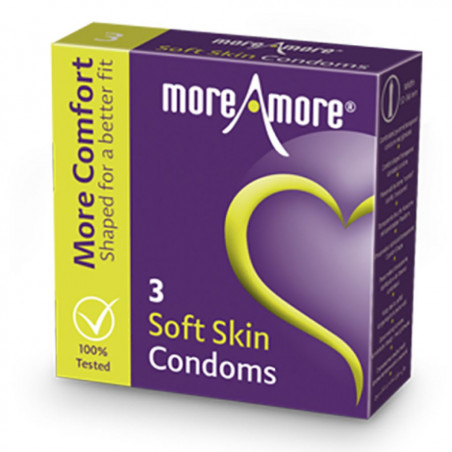 Prezerwatywy - MoreAmore Condom Soft Skin 3 szt