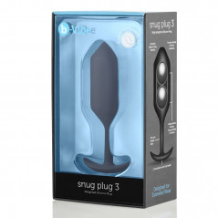 Plug analny - B-Vibe Snug Plug 3 Black