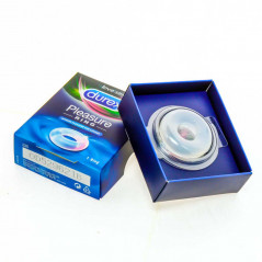 Pierścień erekcyjny - Durex Pleasure Cockring Clear