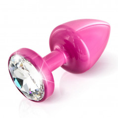 Plug analny zdobiony - Diogol Anni Butt Plug Round Pink 30 mm