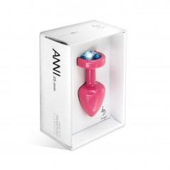 Plug analny - Diogol Anni Butt Plug Round Pink & Blue 25 mm