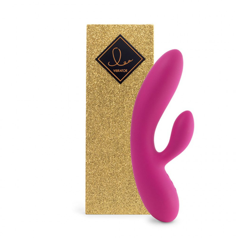 Wibrator ze stymulatorem - FeelzToys Lea Rabbit Vibrator Rubine Red (Glitter) Wibrator ze stymulatorem - FeelzToys Lea Rabbit Vibrator Rubine Red (Glitter)