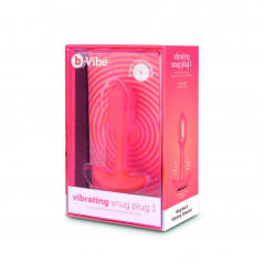 Plug analny wibrujący - B-Vibe Vibrating Snug Plug 1 (S) Orange