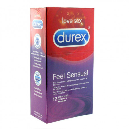 Prezerwatywy nawilżane - Durex Feel Sensual Condoms 12 pcs