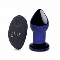 Szklany plug analny wibrujący - Glas Rechargeable Remote Controlled Vibrating Butt Plug