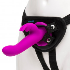 Uprząż strap-on z penisem - Happy Rabbit Vibrating Strap-On Harness Set Purple